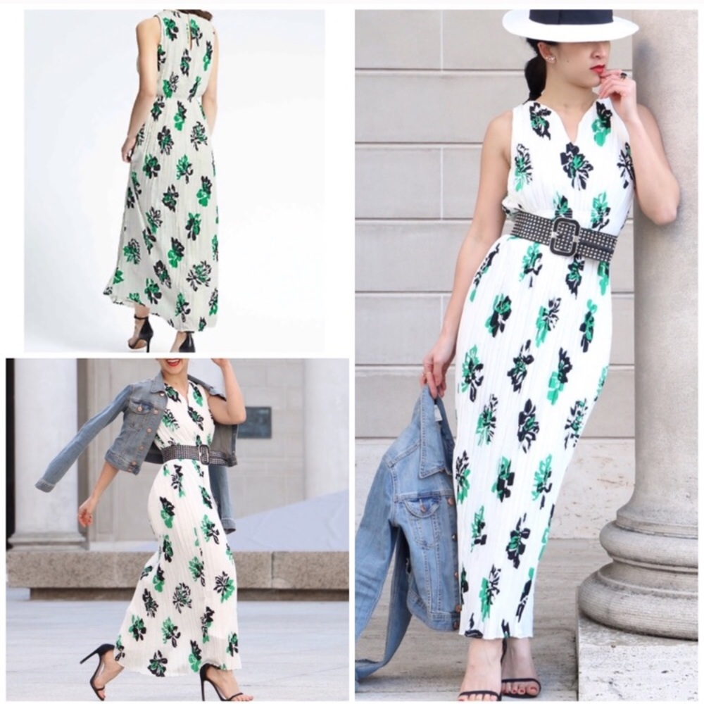Banana Republic | XS Pleated Floral Maxi Dress